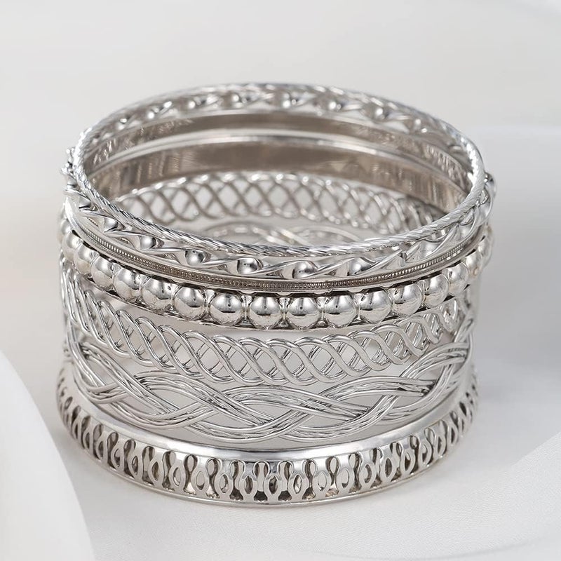 RINTOLER Store 16Pcs Gold Bangle Bracelets for Women - Multi Layer Stackable Textured Bracelets Boho Jewelrys Set. - Image 3